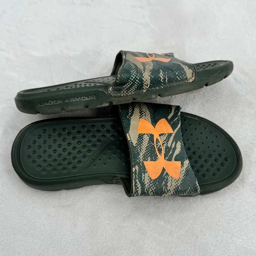 Under Armour UA Ignite Select Camo Slide Youth 2Y Kids Athletic Summer Sandals